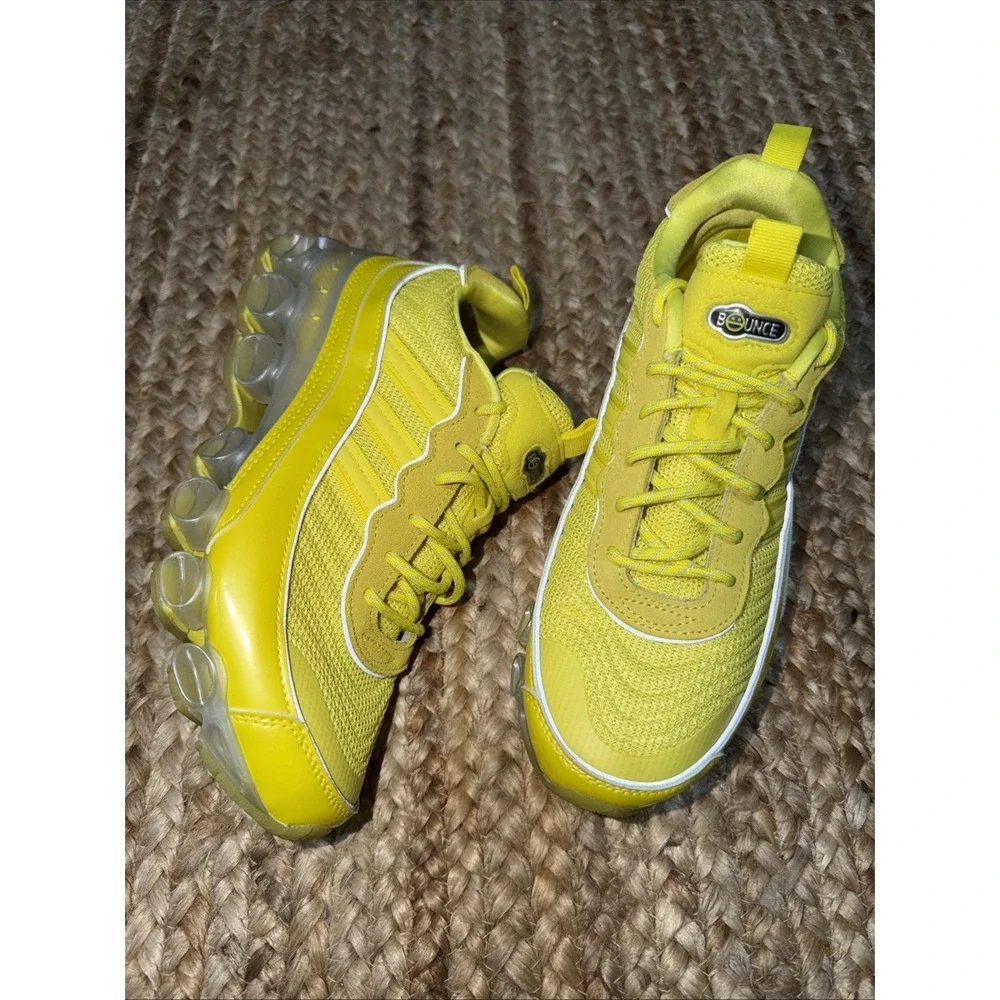 Adidas Microbounce T1 Shoes Size 7.5 Shock Yellow 779001 Rare Color